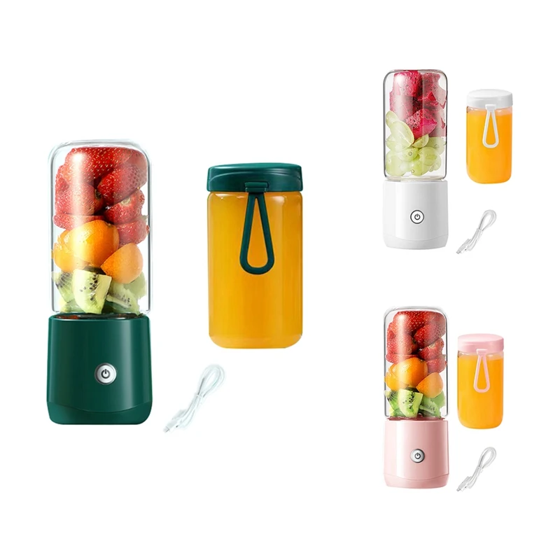 Liquidificador Portátil USB Elétrico, Juicer De Frutas Para Legumes, 380ml, Máquina