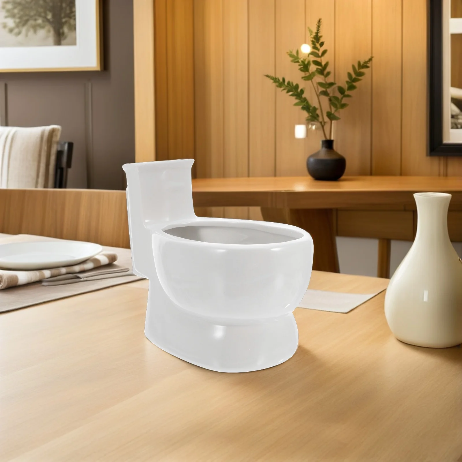 

2Pcs Toilet Mug Ceramic Coffee Cup Novelty Funny Mini Toilet Bowl Creative Gift Candy Holder Planter Funny Coffee Cups for Men