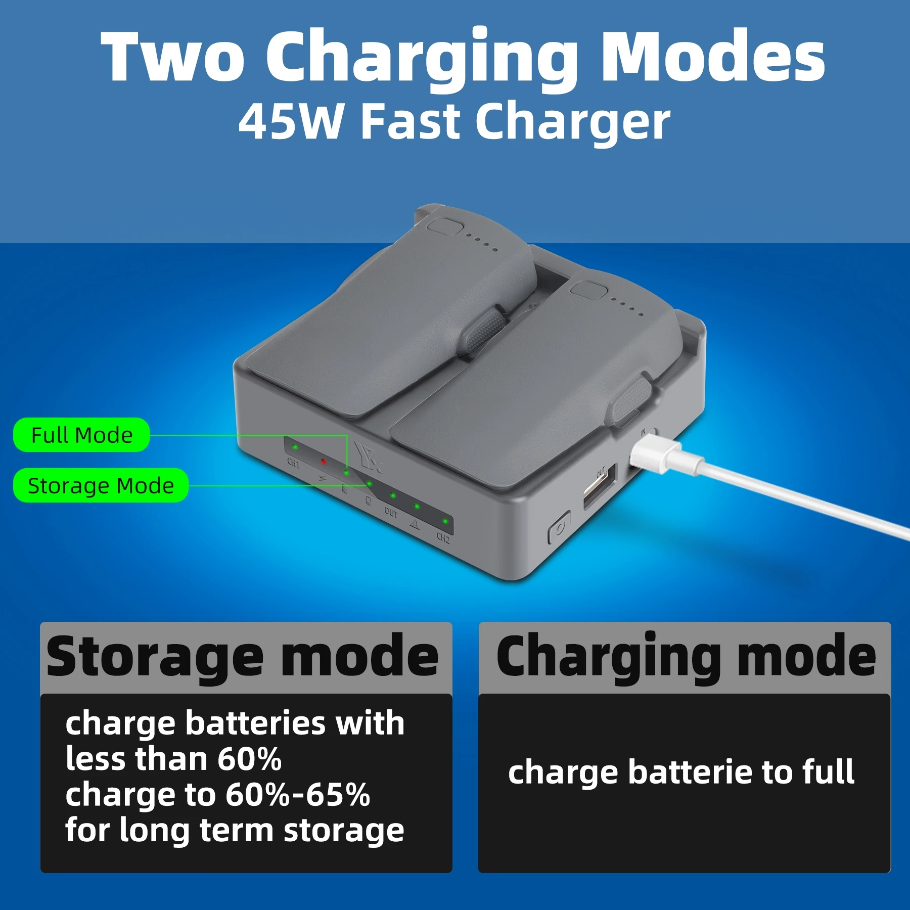 

Двусторонний зарядный концентратор для дрона NEO2 для зарядного устройства DJI NEO 2, одиночная перезарядка до 2 батарей, адаптер питания