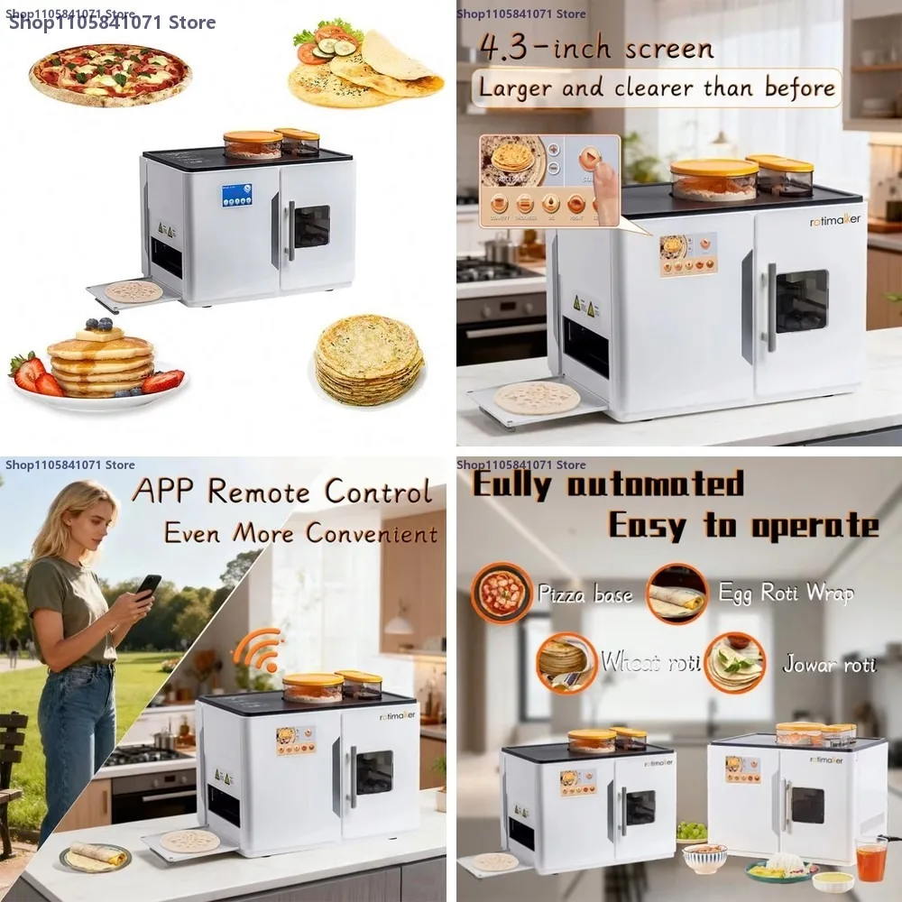 India Pancakes Maker Fully Automatic Commercial Mini Pancake Machine Bread and Pizza Making Machines Electric Rice Flour Food