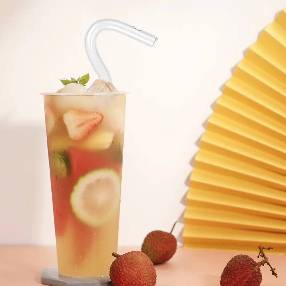 

Anti Wrinkles Straw Reusable Lipstick Protect Straw with Cleaning Brush Curved Drinking Straw for Engaging Lips Horizontally