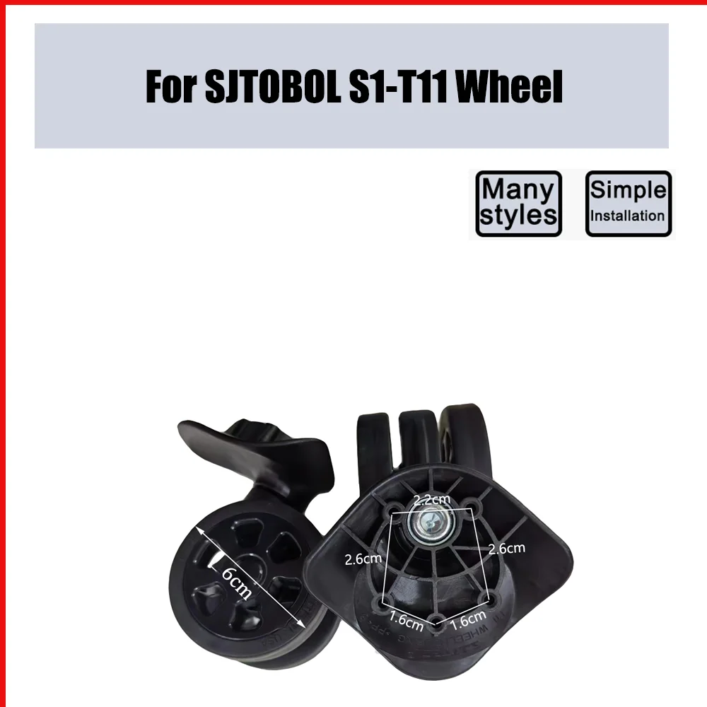 

For SJTOBOL S1-T11 Trolley Case Wheel Pulley Sliding Universal Luggage Wheel Silent Smooth Wear-resistant Accessories Wheels