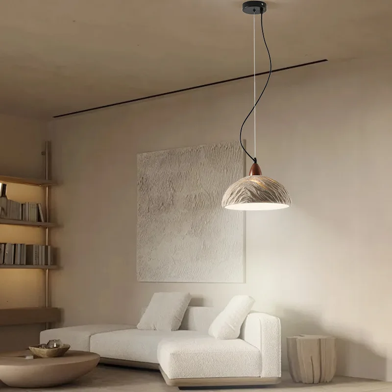 Resin LED Chandelier Full Spectrum Eye Protection Ceiling Lamp Retro Flicker Free Study Pendant Light High Color Rendering Lamps