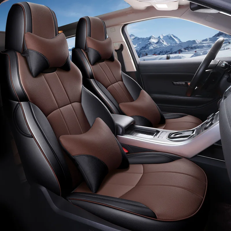Hot Sale 2023 Hot Sale Leather  Custom Car Seat Covers Four Seasons Custom Car Cushion Design Full Five Seats