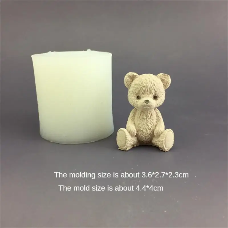 1PC Korean Version of Teddy Bear Honey Jar Silicone Mold Chocolate Baked Cake Aromatherapy Candle Gypsum Dropping Glue