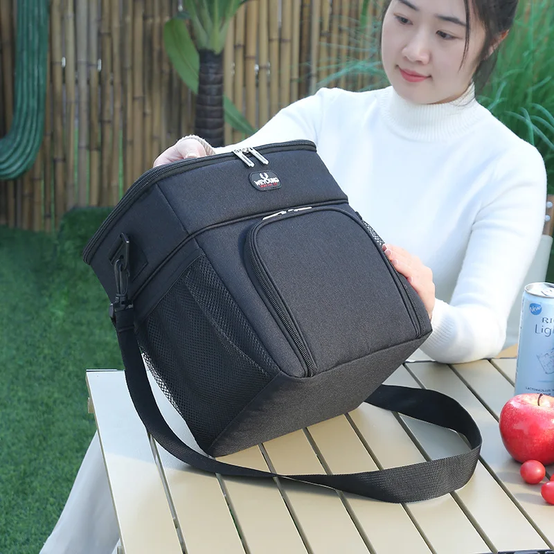 Multifunctional Double Layers Tote Cooler Lunch Bags for Women Men Large Capacity Travel Picnic Lunch Box with Shoulder Strap