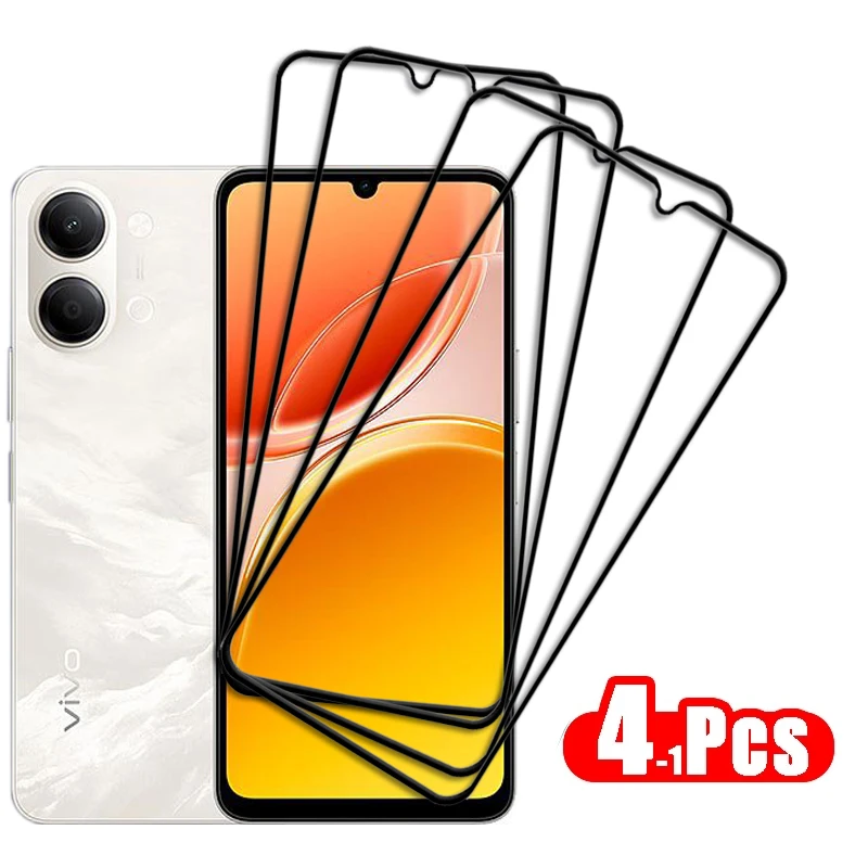 

Защитное стекло Full Cover для Vivo Y05, закаленное стекло, защитная пленка для экрана Vivo Y05, HD защитная пленка для телефона Vivo Y05, 6,74 дюйма