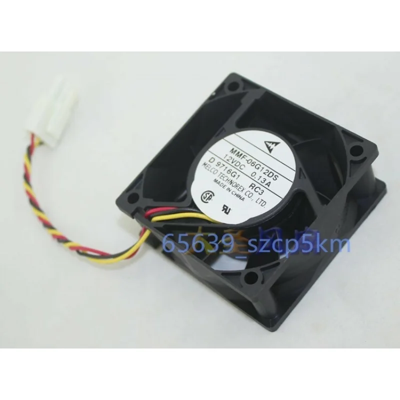 d 1PCS For MMF-06G12DS | 60×60×25mm DC12V 0.13A 6CM 3-Pin Axial Fan
