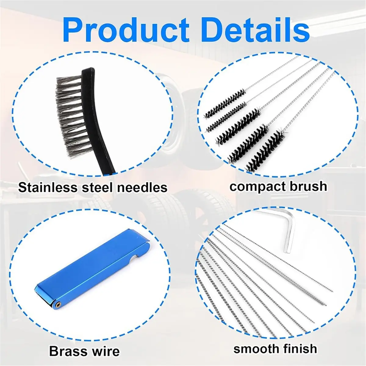 Compatible Carburetor Jet Cleaning Tool Kit for Motorcycle, ATV, Lawn Mower & Small Engines