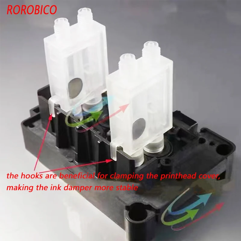 8 szt. DX7 głowica drukująca tłumik atramentu wywrotka atramentu do Epson F 196000   F 189010   Głowica drukująca Titan-jet Zhongye Wit-color Eco Solvent UV Drukarka