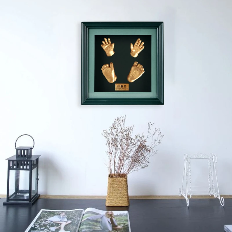 Baby Accessories Hand Mold Foot Mold Photo Frame Table Baby Hand Foot Print Three-dimensional Photo Frame Simple Display Frame