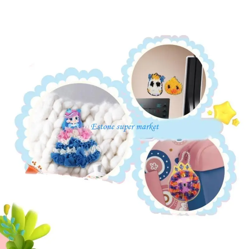 090b Art Craft Kits 3-D-Stoffmalerei Spielzeug für Kindergarten DIY-Projekt Kits Handwerk Material Easy Malen kleine Mädchen