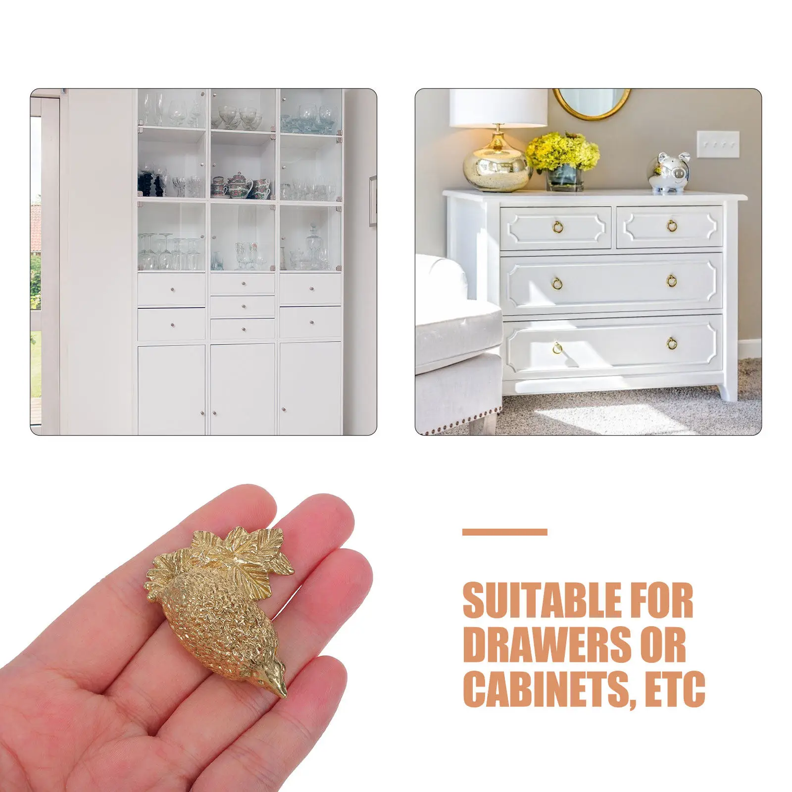 Brass Hedgehog Cabinet Knob Vintage Copper Handle Decorative Drawer Pull Creative Door Knob for Nursery Cupboard Furniture
