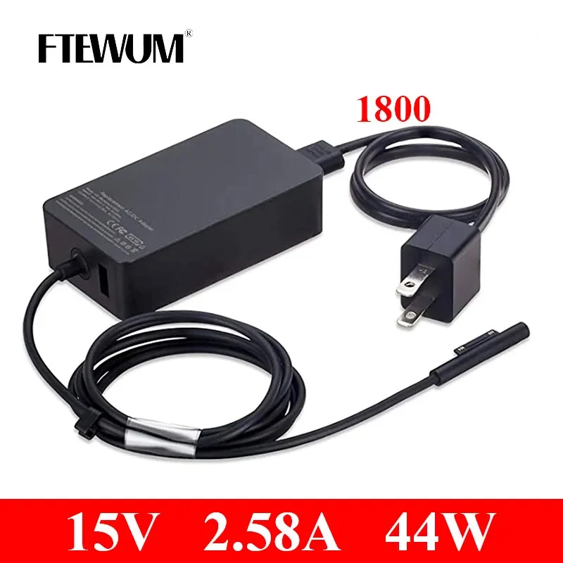 15V 2.58A 44W Laptop Power AC Adapter Charger For Microsoft 1796 1769 1800 New Surface Book Pro 3 Pro 4 Pro 5 Pro 6 Charger