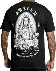 Sullen Men's Standard Fit Tee Mother Mary Tattoo Skull Graphic Short Sleeve T-Shirt for Men