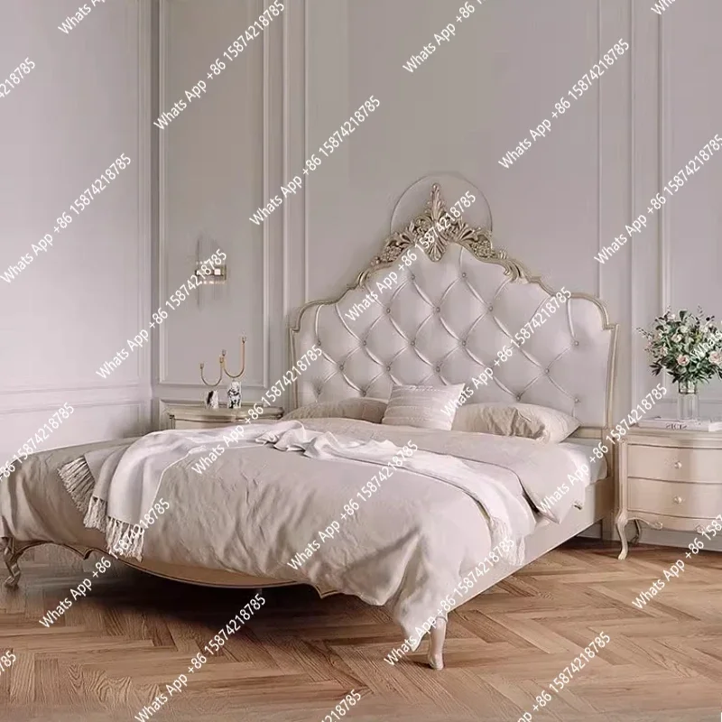 

Fashionable Design Bed Safe Aesthetics Designer Comfortable Bed Ltalian Vintage Aesthetics Double Wood Muebles Home Furniture