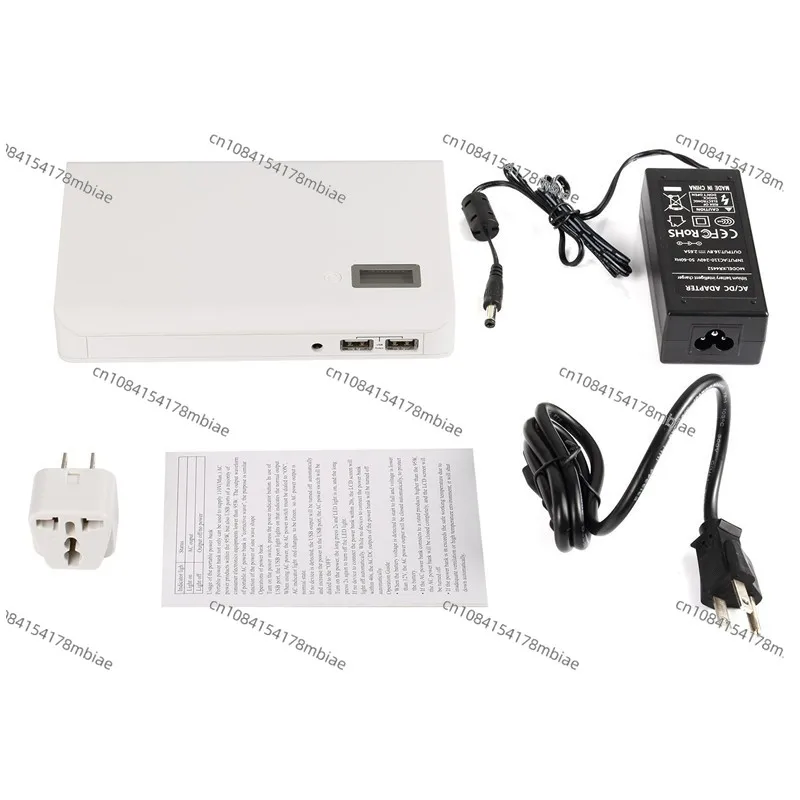 Rechargeable Battery for Ac 220V Dc 12V Battery Charger Portable Power Bank for Laptop