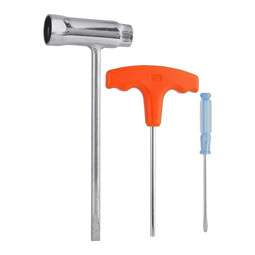 Metal For Chainsaw Tool Set Includes Sleeve Socket Screwdriver Wrench for TOPINCN For Chainsaw Use Silver Orange
