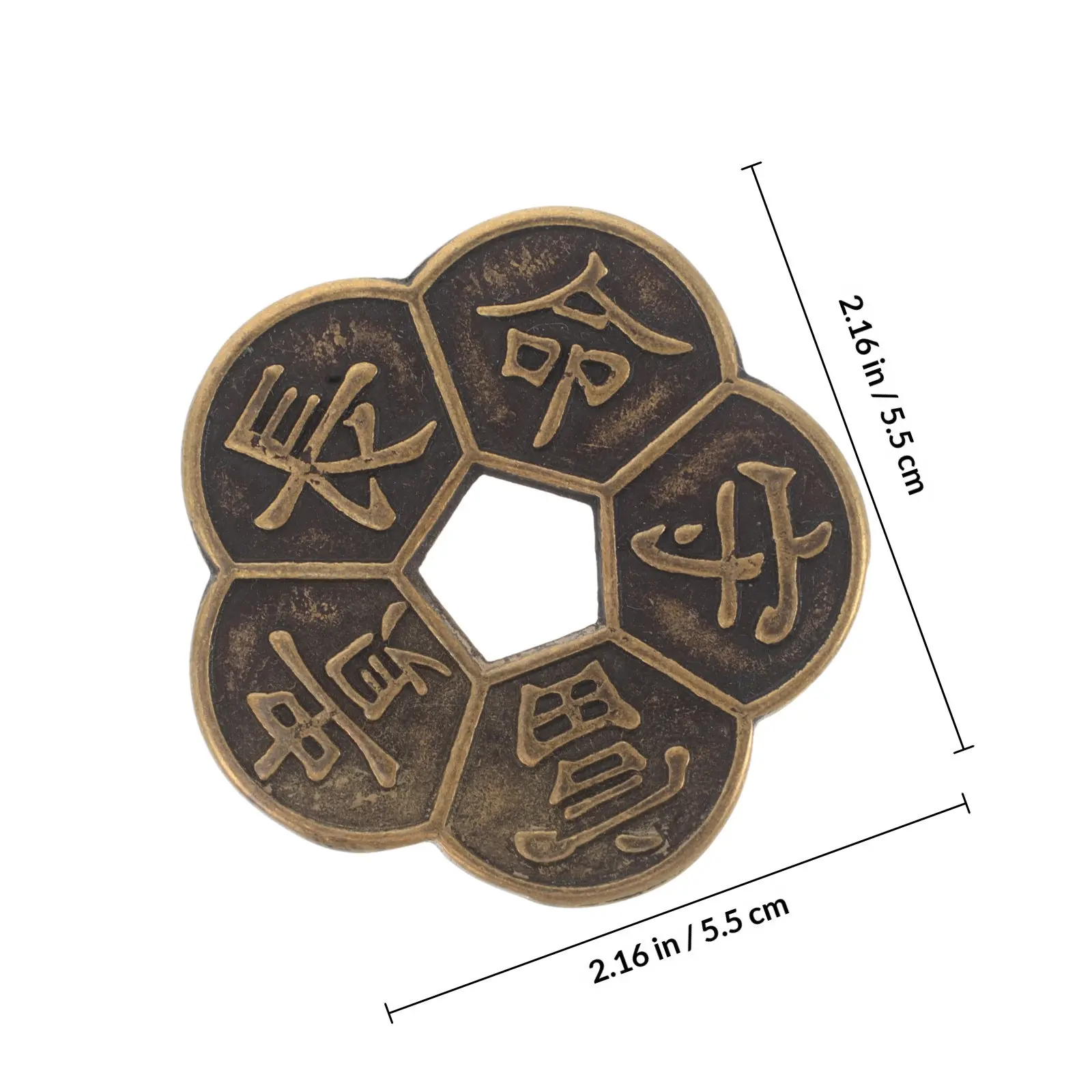 Divination Copper Coin Brass Multi-Function Feng Shui Decoration Fortune Telling Traditional Chinese Lucky Coin Collector