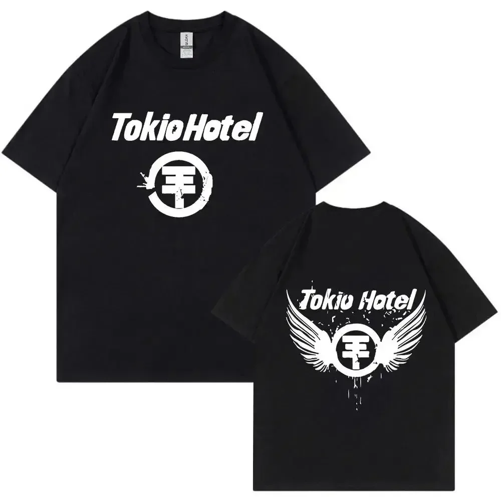 Rock Band Tokio Hotel Kaulitz Print Tshirt Cotton T-shirt Trend Short Sleeve Tee Men Women Hip Hop Streetwear T Shirt Clothes