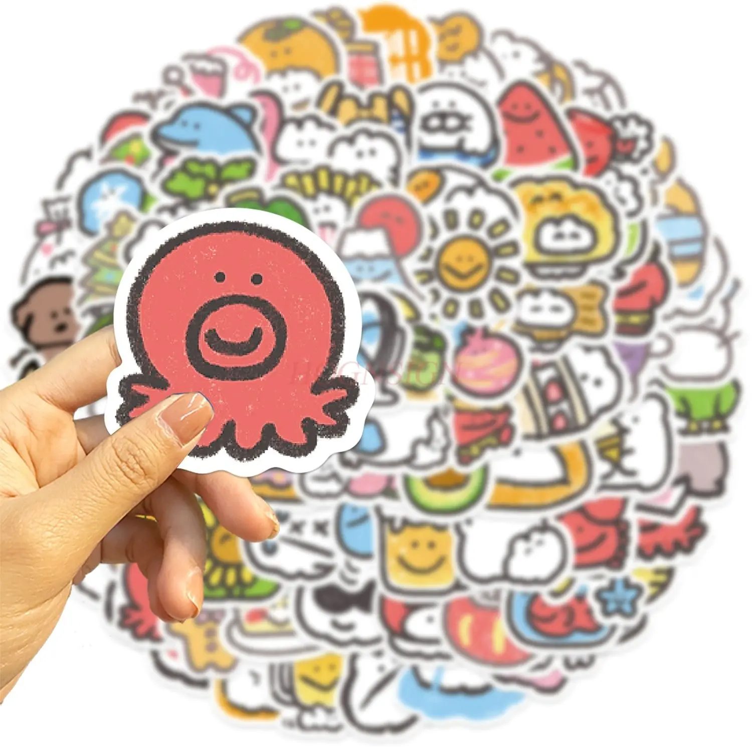 1set Cute Graffiti Handbook Decorative Stickers, Small Fresh Phone Case