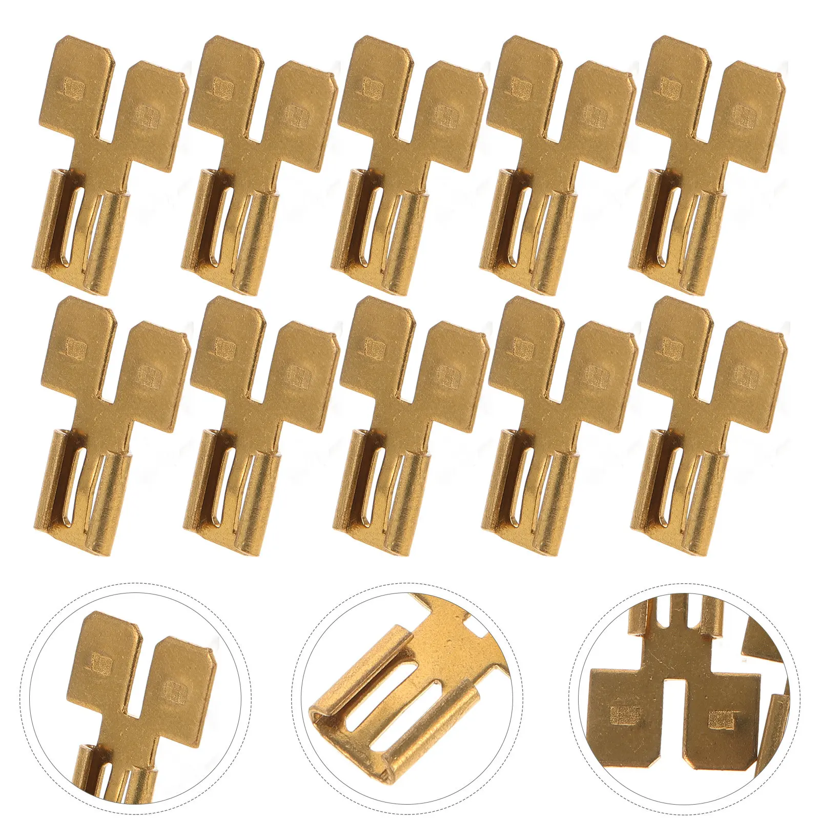 8Pcs Electric Spade Connectors For Car Audio Wiring Engineering Student Compact Terminal Quick Disconnect