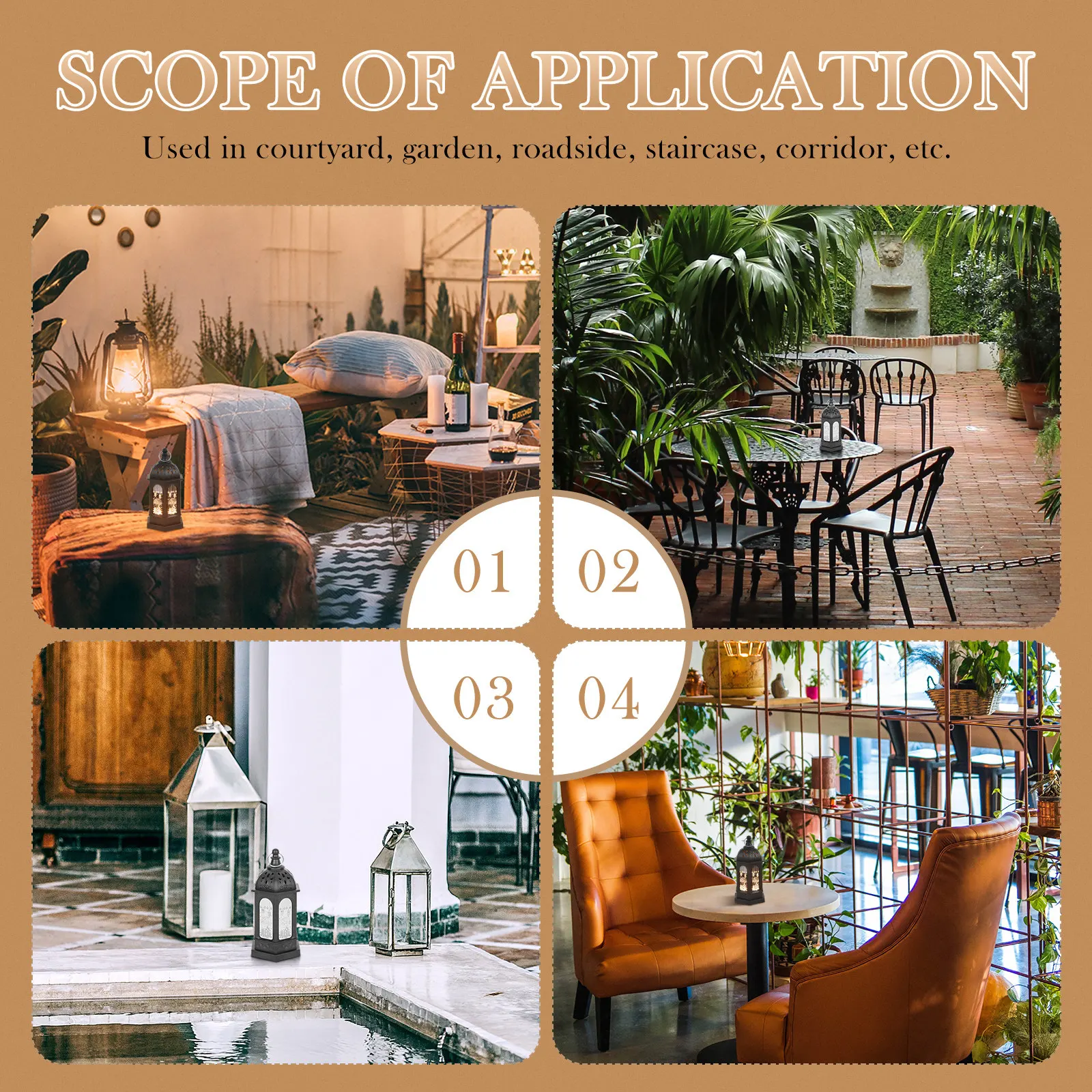 

Eid Night Lamp Electronic Light with Artistic Design for Indoor Room Decor Festive Party Lighting Decoration Chic Lantern