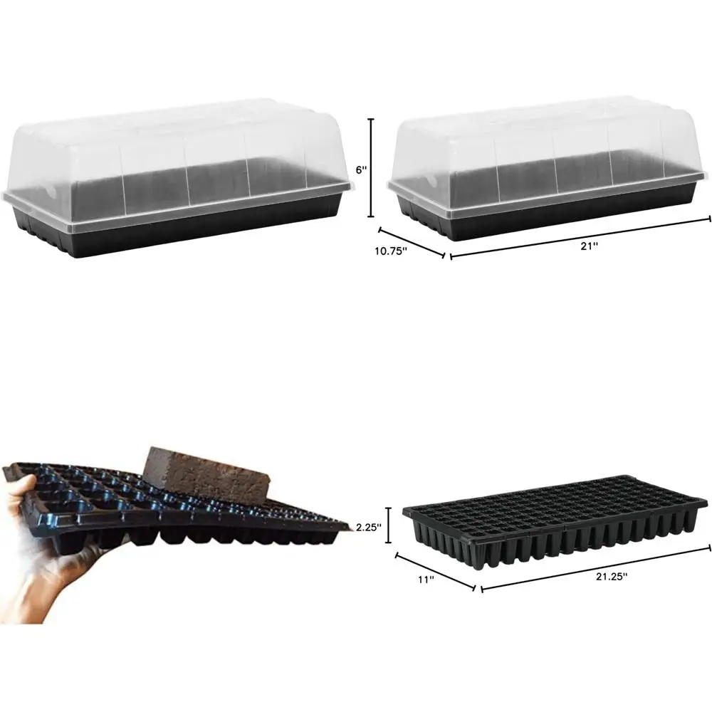 

Фермер для стрельбы сверхпрочности, 1020 лотков для запуска семян с куполом для влажности, упаковка из 5 штук для размножения растений и проращивания растений