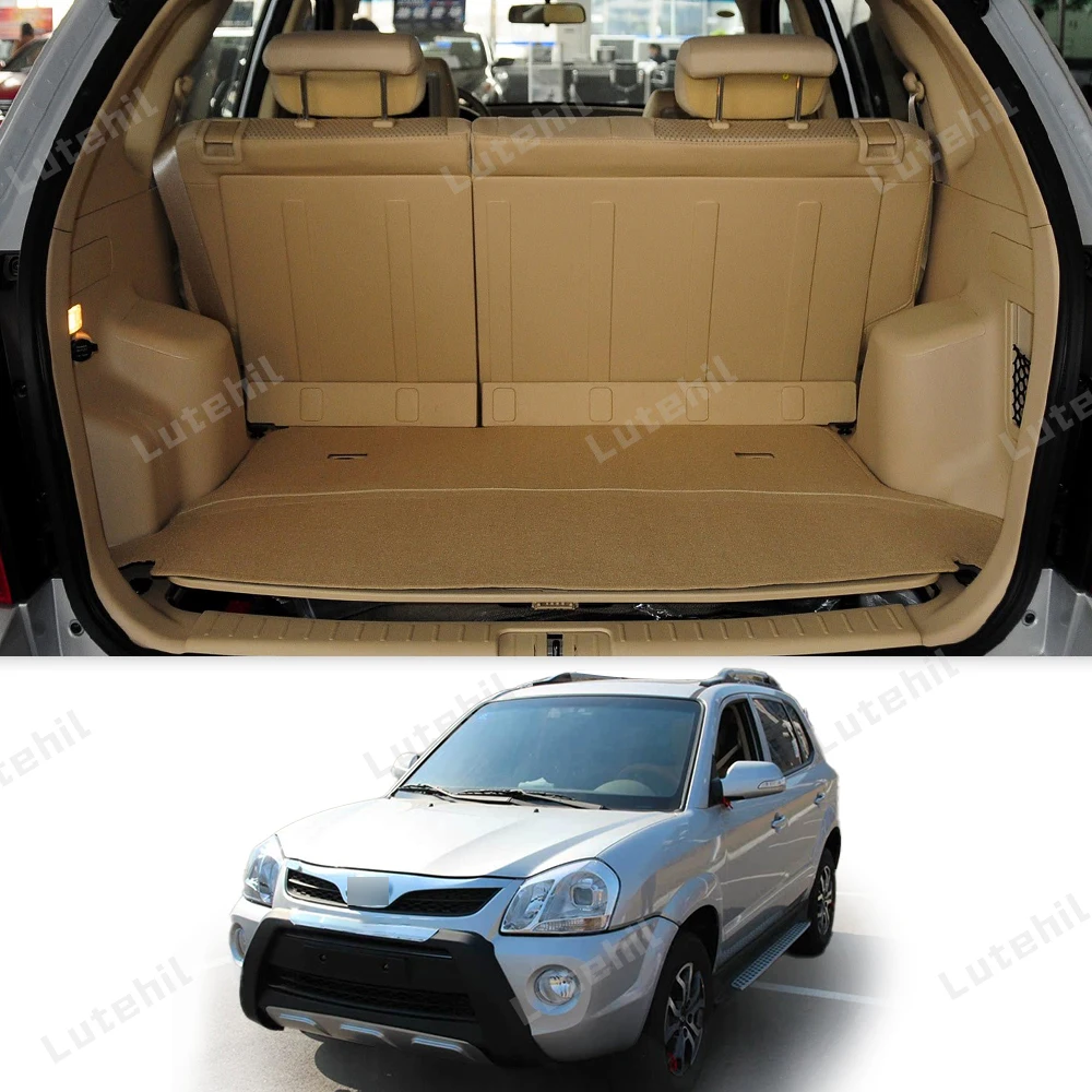 Cargo Liner For Hyundai Tucson 2006-2014 13 12 Car Trunk Mats Carpet With Backrest Protectors Cargo Mats Accessories Waterproof