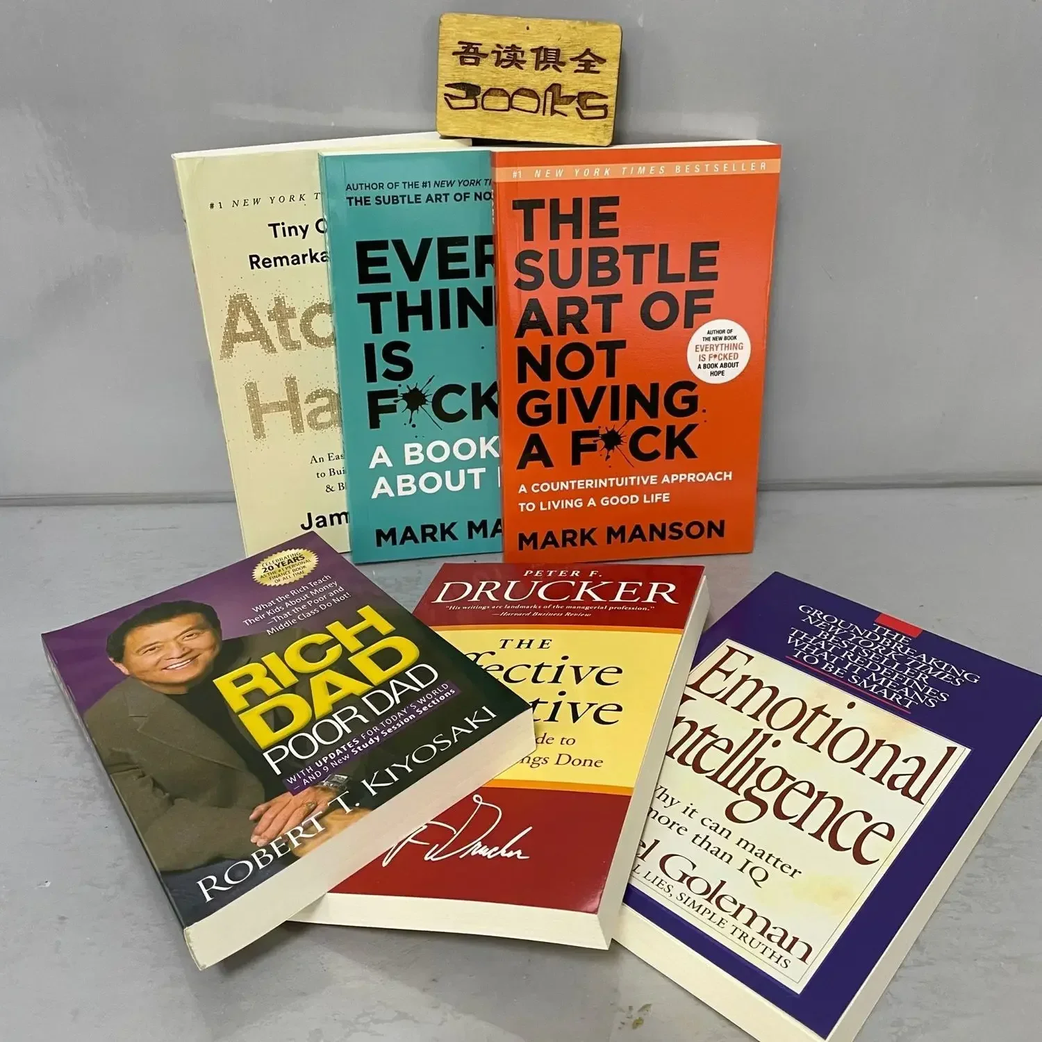 Six must-read English best-selling novels Reshaping the Atomic Habit of Happiness, Rich Dad, Effective