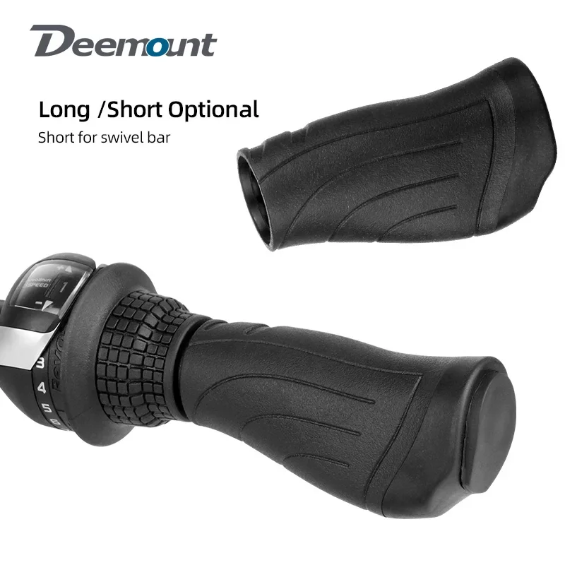 Deemount Bicycle Grips Long Short 137mm 93mm Handlebar 22.2mm Rubber Casing Sheath Hand Rest Bar End Lock Swivel Handle P8 SP8