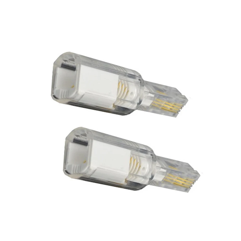 2pcs Landline 360 Degree Rotating Handle Office Telephone Cable Detangler Extended Electrical Equipment Connector Anti Winding