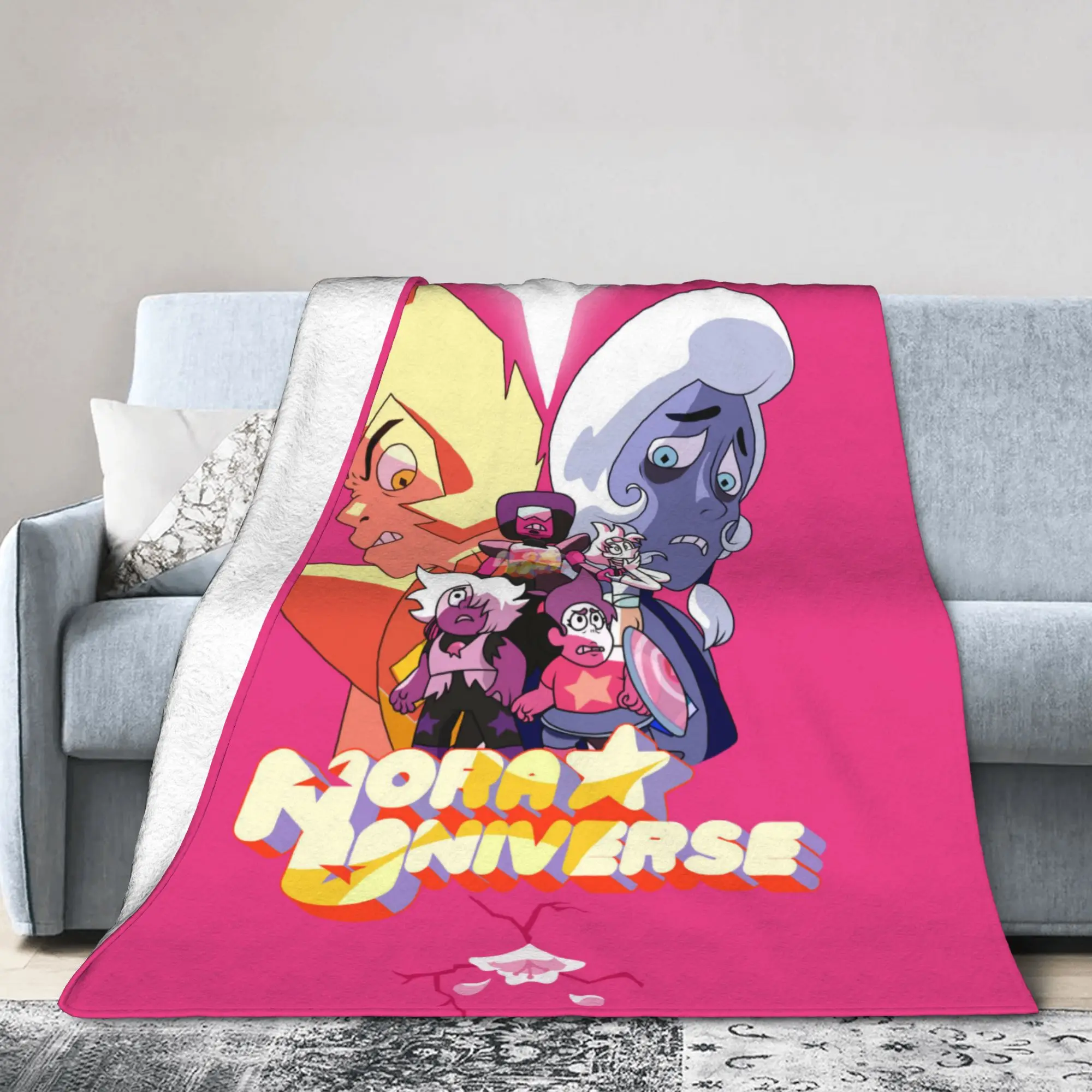 Custom Steven Universe Blankets Warm Flannel Children Gift Cartoon Throw Blanket for Bedroom Office Bedspreads