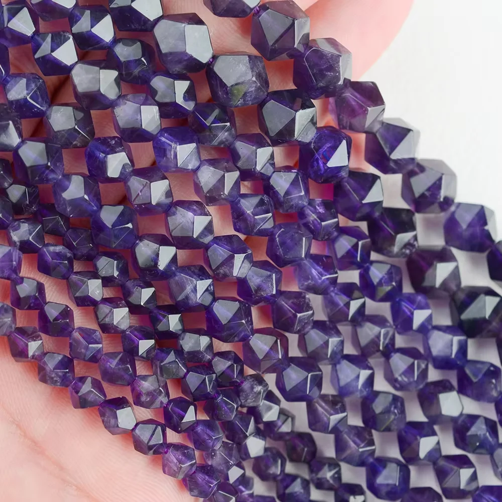 Jewelry Description  Items Name:Natrual Stone Beads Faceted Amethyst Purple Crystal Beads For Jewelry Making Bracelet Necklac