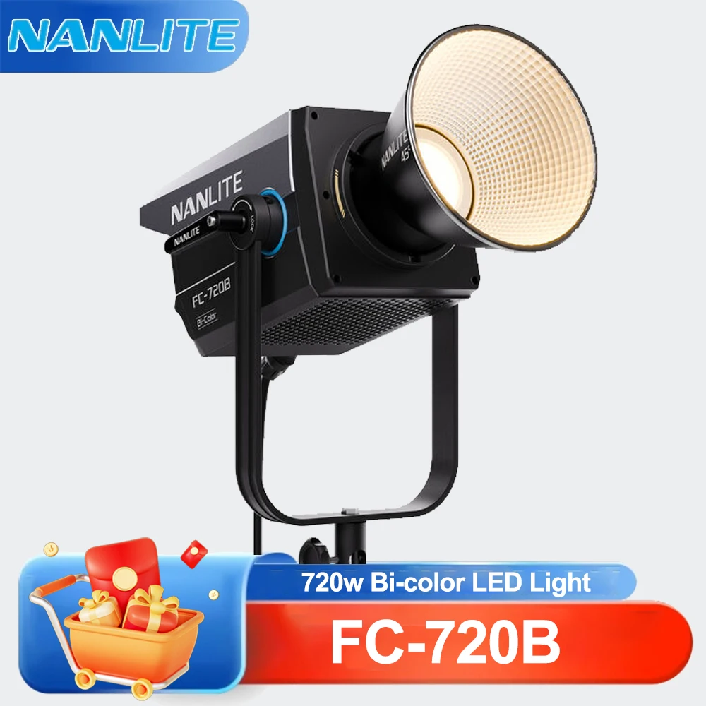 

Nanlite FC-720B 720 Вт двухцветный COB-видеосвет со встроенными 12 специальными эффектами 2700-6500K для кино, телевидения и студийного производства