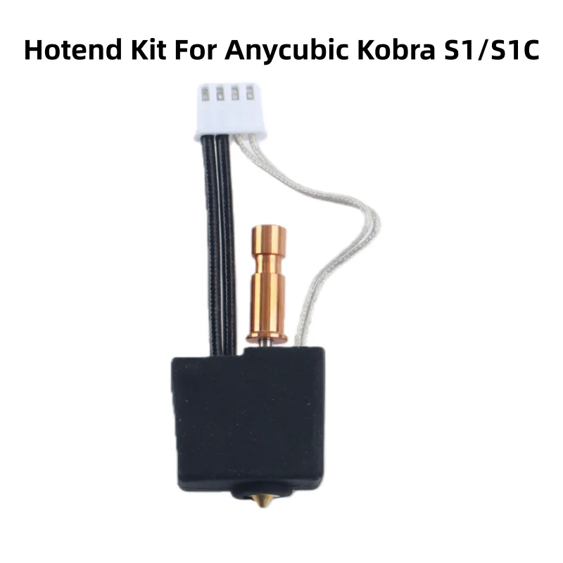 

Upgrade Bimetallic Hotend Kit For Anycubic Kobra S1/S1 Combo Hot End Kit Brass Nozzle 3D Printer Replacement Parts