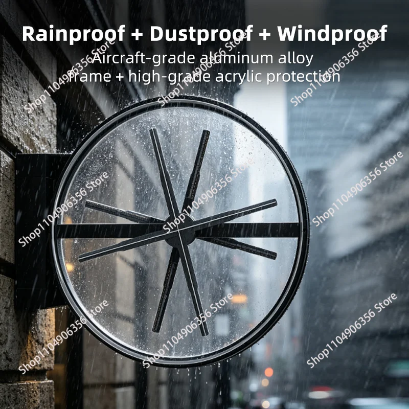 Ultra Clear High Brightness 3D Holographic Fan, WiFi Remote Double Sided Cloud Control Advertising LED Display for Shopping Mall