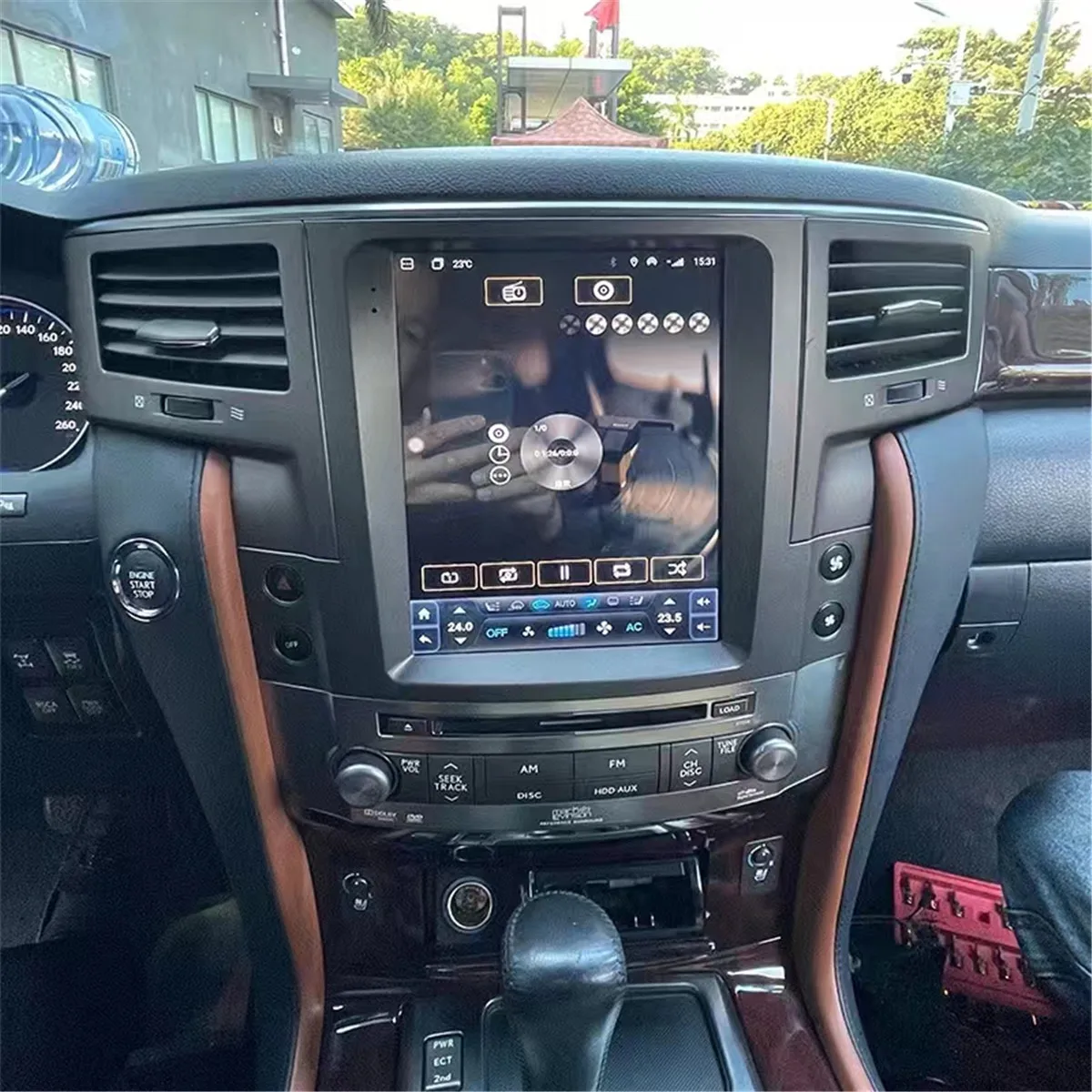 

Car Rideo For Lexus LX 570 2007-2015 Android 13 Tesla Style Vertical Screen Vadio GPS Navigation Multimedia