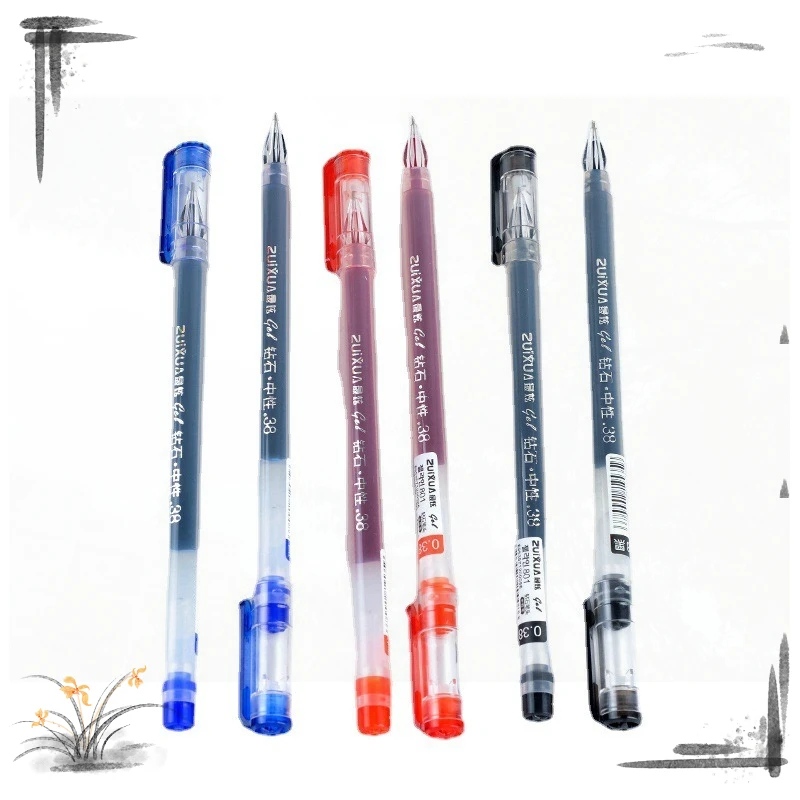 24 Pcs penne Gel di grande capacità Creative Cute penna trasparente materiale scolastico