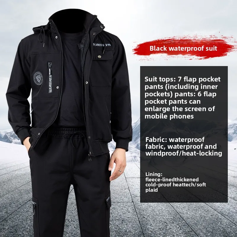 Work Clothes Dirt-resistant Cold-proof Warm CamouflageWorkshop Wear-resistant LaborProtection ClothesWaterproof Overalls for Men