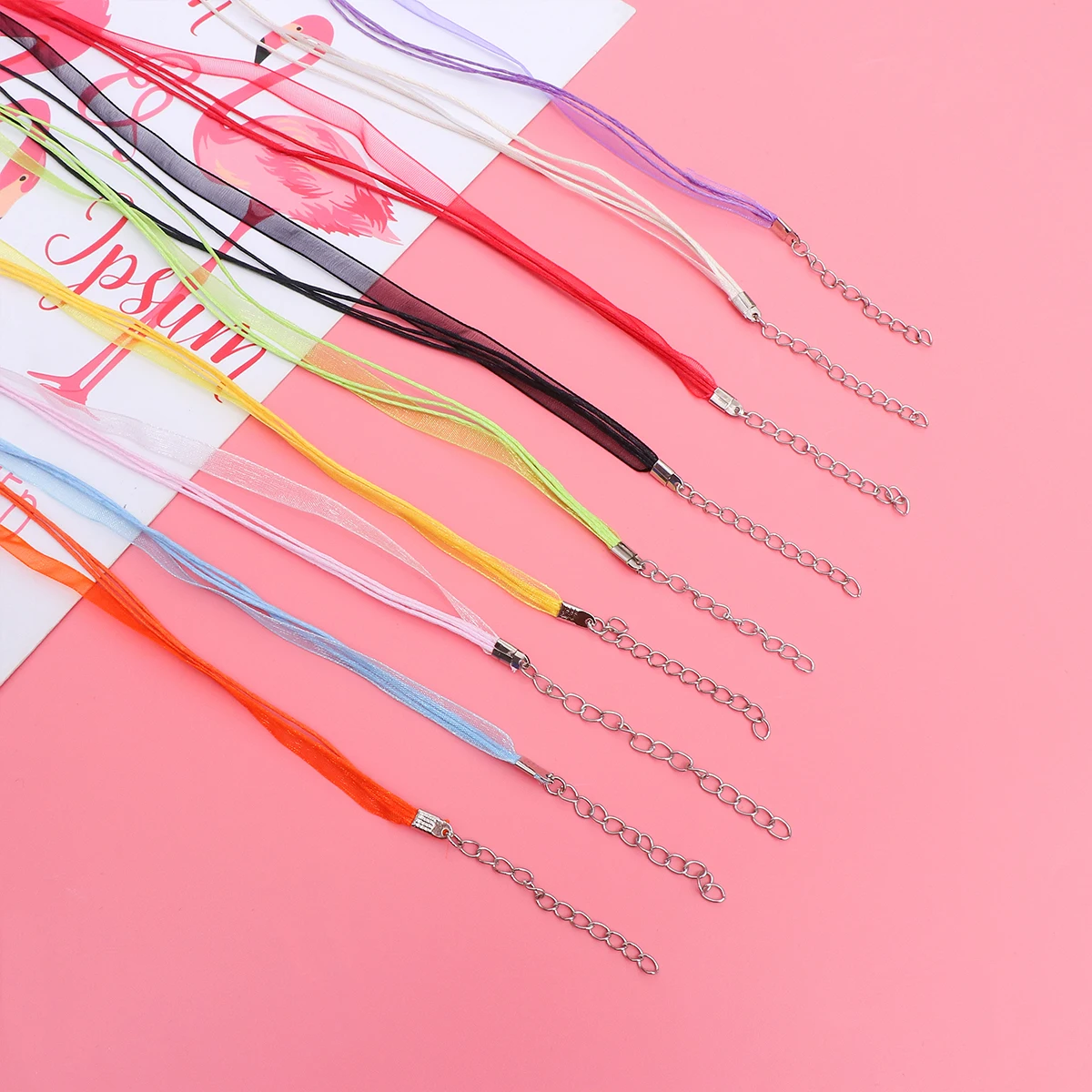 

100 Pcs Snow Yarn Wax Thread Necklace Waxed Polyester Cords Adjustable Line DIY Jewelry Rope