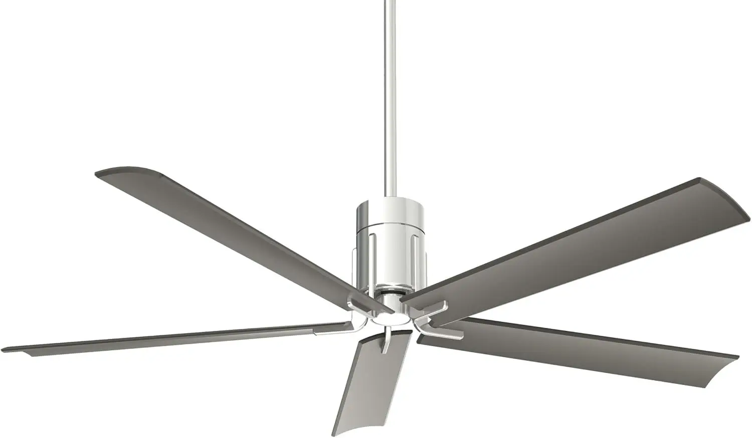 60 Inch Ceiling Fan with Integrated 10W LED Light and DC Motor in Polished Nickel Finish