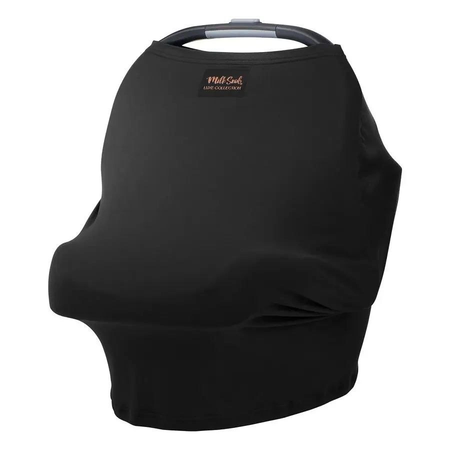 

Snob Original 5in1 Luxe Nursing Cover in Black Added Privacy Breastfeeding Cover, Car Seat Cover for Carrier, Stroller, High Cha