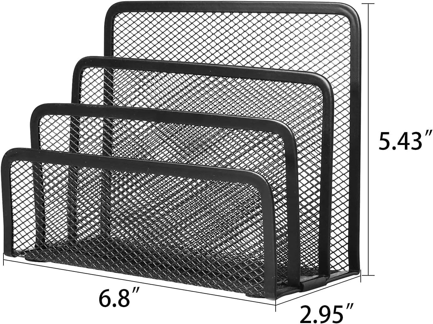 Map Houder Bureau, 2 Pack Mail Organizer Brief Houder Voor Bureau Metalen Gaas Met 3 Verticale Rechtopstaande Compartimenten