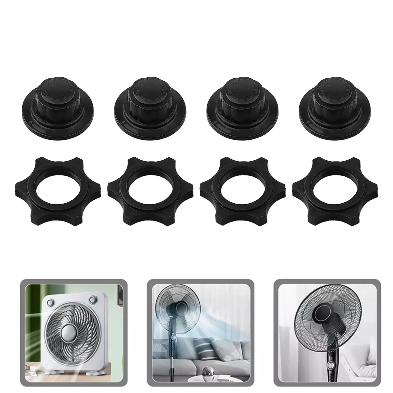 4pcs Electric Fan Accessories Nuts Fan Part Supplies Fan Fixed Nut Cover For Most Types Of Fans Easy Installation