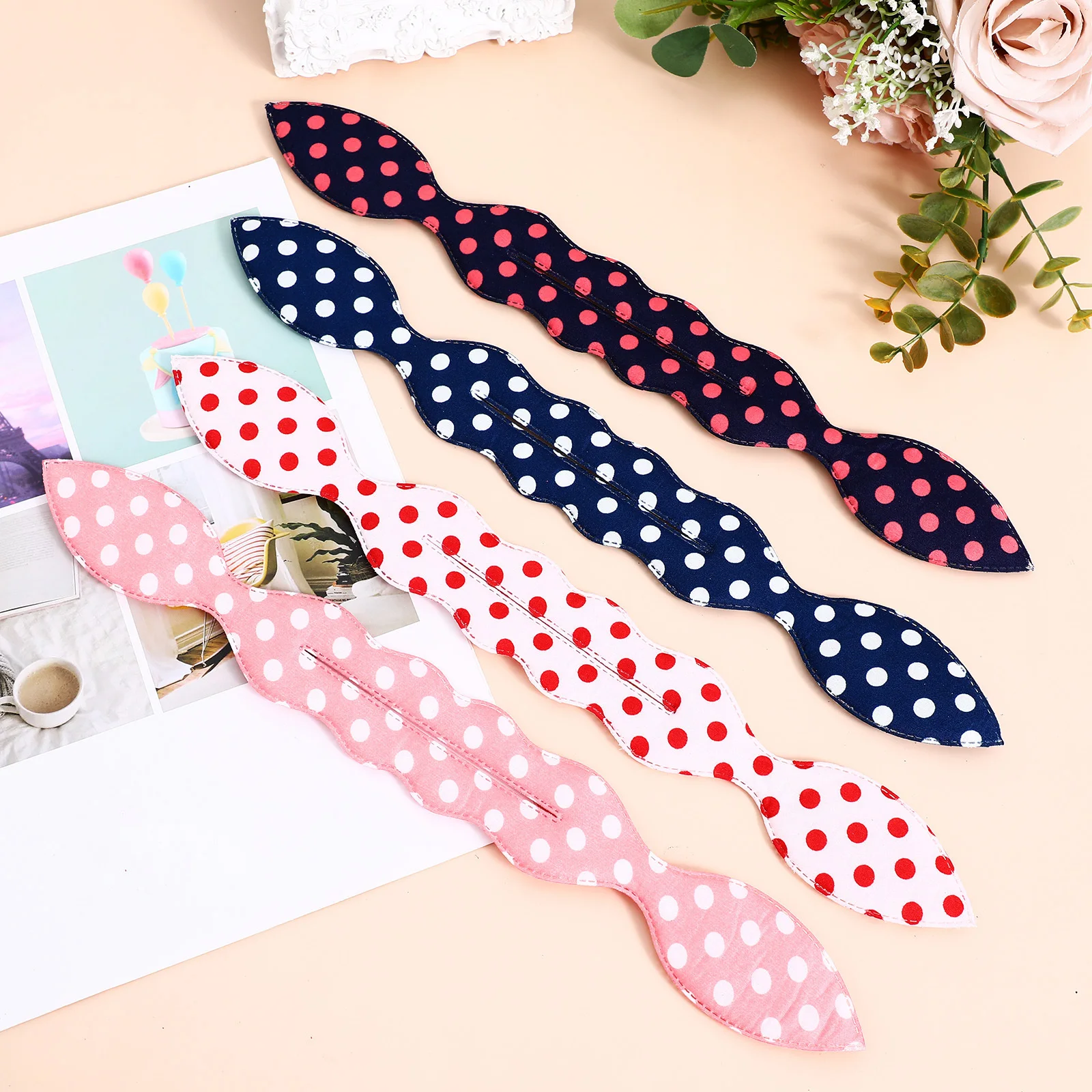 

4Pcs Hair Bun Maker Comfortable Soft Sponge Secure Hold Lazy Curler Hair Styling Tool Messy Bun Maker Lazy Curler