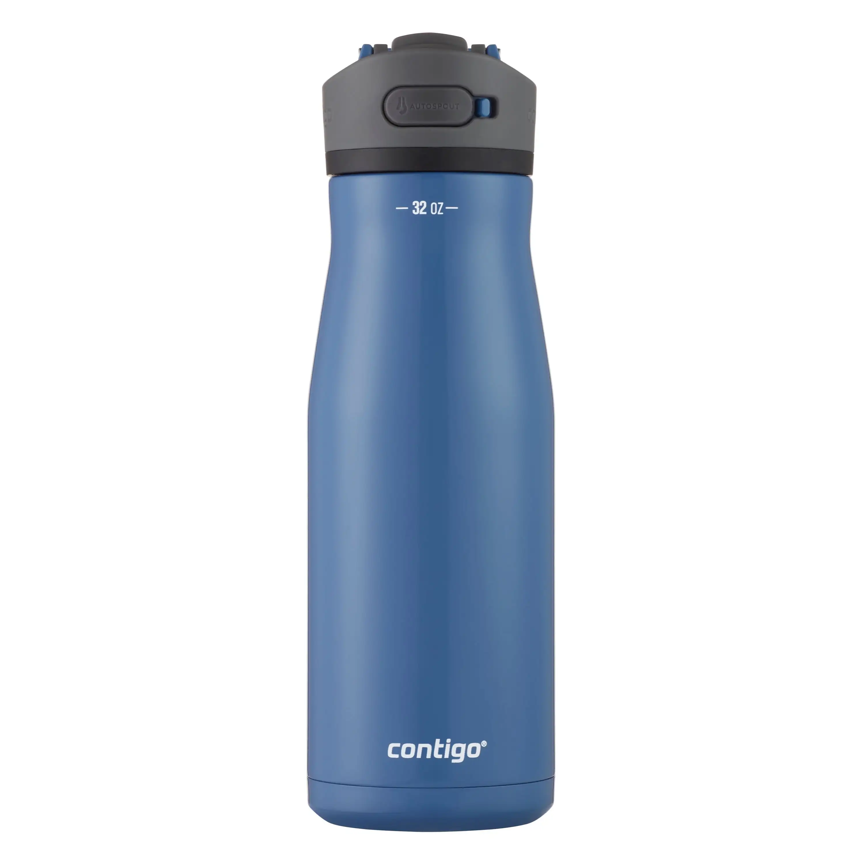 

Contigo Ashland Chill 2.0 33.38 oz Blue Corn and Black Insulated Stainless Steel Water Bottle with Straw Lid