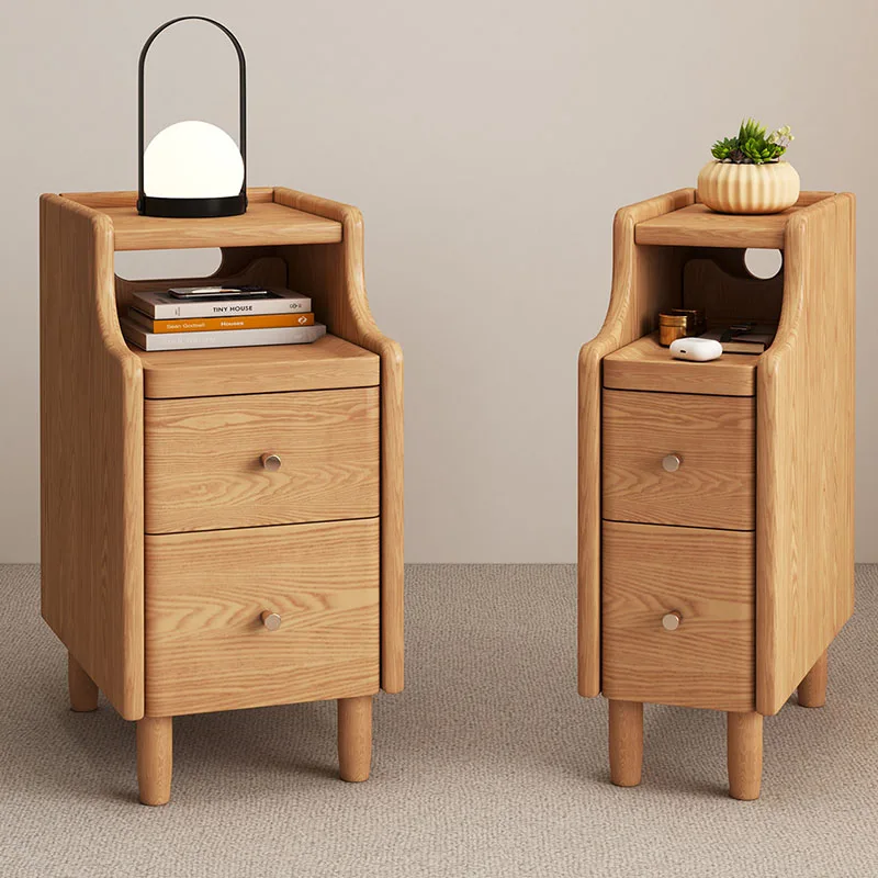 

Wood Bedroom Bedside Table Mobile Coffee Cabinets Librero Luxury Drawers Storage Nightstand Modern Mesa De Noche Home Furniture