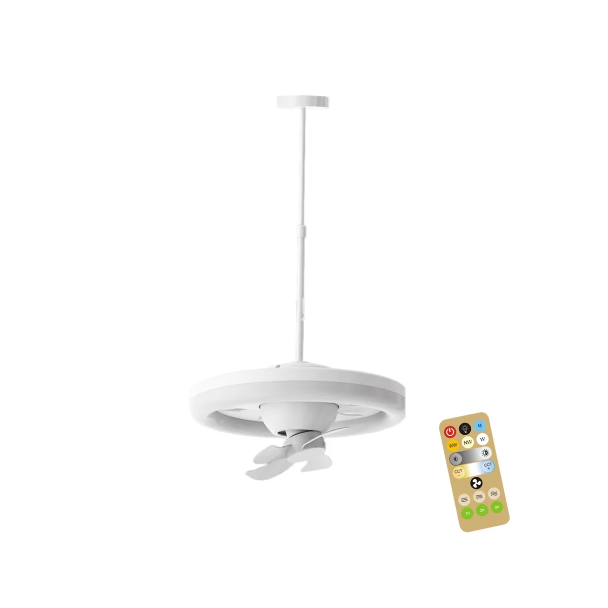 

Ceiling Fan Light 60W 3-Speed Cooling Fan Ceiling Light Remote Control E27 Lamp Holder Electric Fan Lamp C