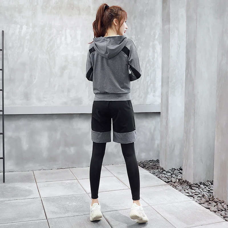Conjunto de Yoga a la moda para mujer, ropa deportiva de compresión para gimnasio, correr, Fitness, trotar, chándal de entrenamiento, novedad